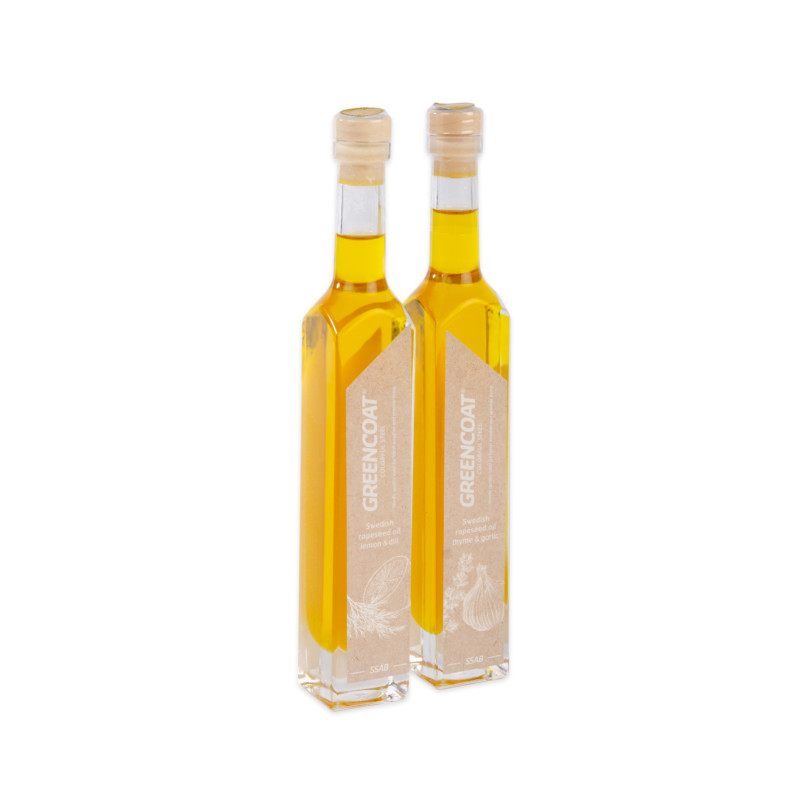 Swedish rapeseed oil 2-pack (bottle each 100ml), Garlic/Thyme & Lemon/Dill flavor GreenCoat®