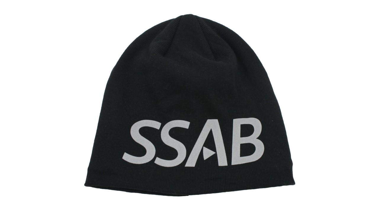 Beanie hat black reflective logo SSAB product zoom image #1